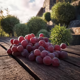 the fresh red peachs are still on the table