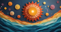 there is a sun that is in the sky above the water