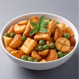 a bowl of small fried vegetables sitting on top of a table