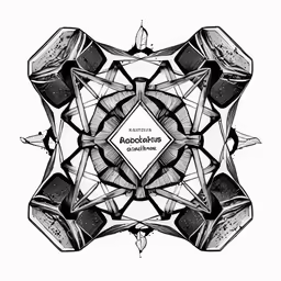 an old - fashioned drawing with an abstract, geometric design