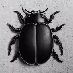an insect is laying on a white surface