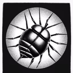 a drawing of a tick on top of some wires