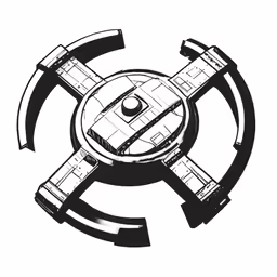 the logo for a space station that was designed to resemble an old computer