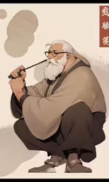 an old man with glasses and a cane