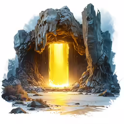 a computer - generated scene shows the inside of a yellow gate