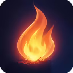 a blazing fire on top of a black table