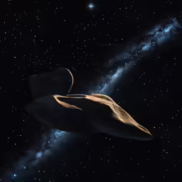 a computer generated depiction of a distant object in space