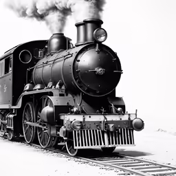 an old steam train blowing smoke on tracks