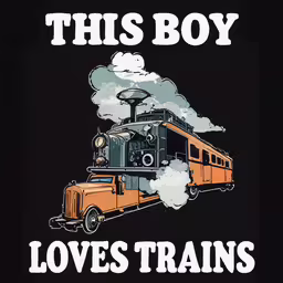 a train is going down the track with the words love