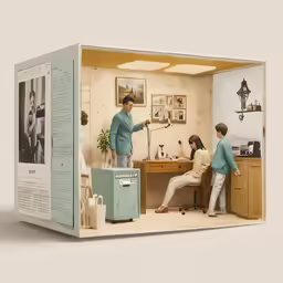 a scene is taken from an opened toy house