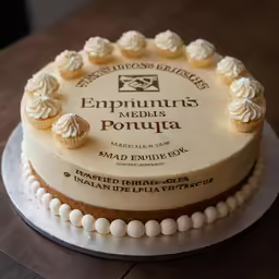 a cake with icing and frosting has a brown bottom
