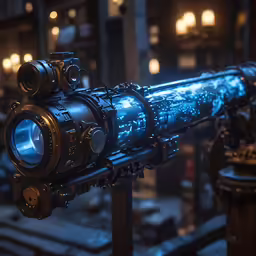 a telescope with the camera attached to it