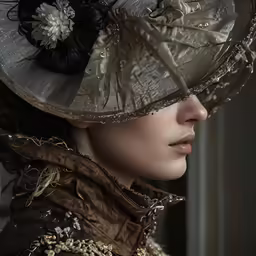 an elaborate hat is the only way to enhance the headdress