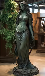 a close - up of a statue of a female angel standing on a pedestal
