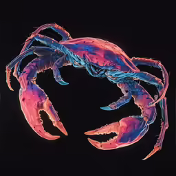 a crab that is standing up with its front legs apart