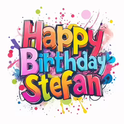 an image of happy birthday stefan