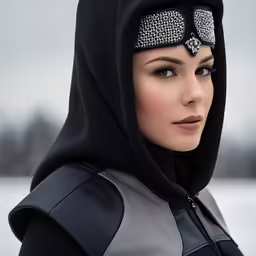a person wearing a hoodie in the snow