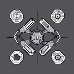 a picture of a tablet with an upside down image in the middle,a black and white drawing of a circle