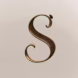 a letter s is placed on the side of a wall