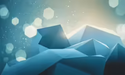 a painting of the ocean and stars in blue