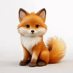 an image of a small brown and white fox