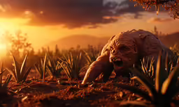 a strange looking animal that is in the dirt