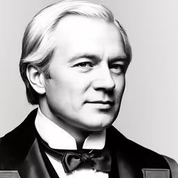 an old photo of a man in a suit