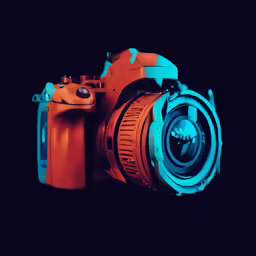the image shows the camera on a black background