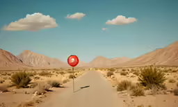 a street sign is shown on a deserted road