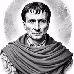 a drawing of a doctor who is wearing a scarf