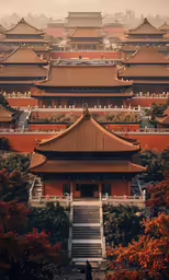an oriental building with a steep and elaborate roof