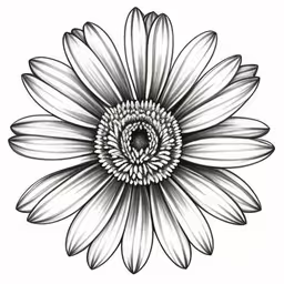 a black and white image of a flower,a flower drawing in ink, on paper