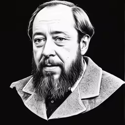 the portrait of an older man with long beard