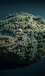 a scenic landscape of a large patch of land
