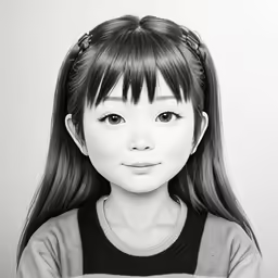 the face and shoulders of an asian girl
