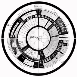 the diagram showing the time zones in a large circle