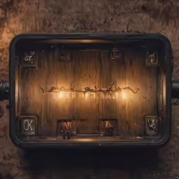 a brown background with the words friday written on a large metal object