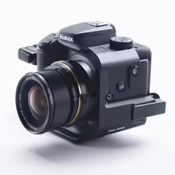 the camera has a lens attached to it