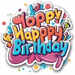 happy birthday stickers for the front of a car