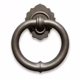 an antique style knocker with a ball on it