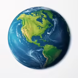 a view from above shows the green earth