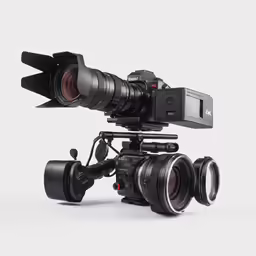 a camera with the shutter facing out is sitting on a tripod