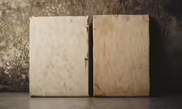 two book covers made of paper standing side by side
