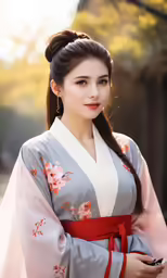 a young woman dressed in traditional chinese costume
