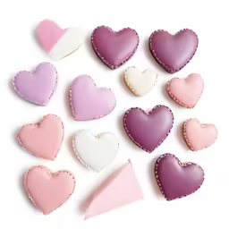 many hearts are arranged in different colors