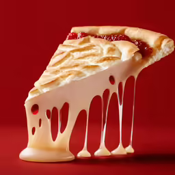 a slice of cake that is sitting on top of some red material