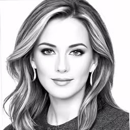 a black and white photo of a woman wearing earrings