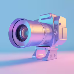 a computer - generated 3d image of a camera lens