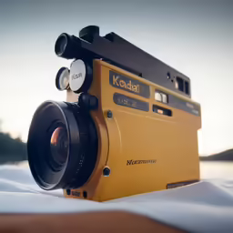 an image of a camera lying on some sheet