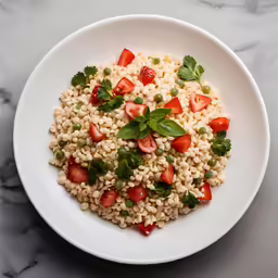 a plate filled with vegetables and rice on top of a table